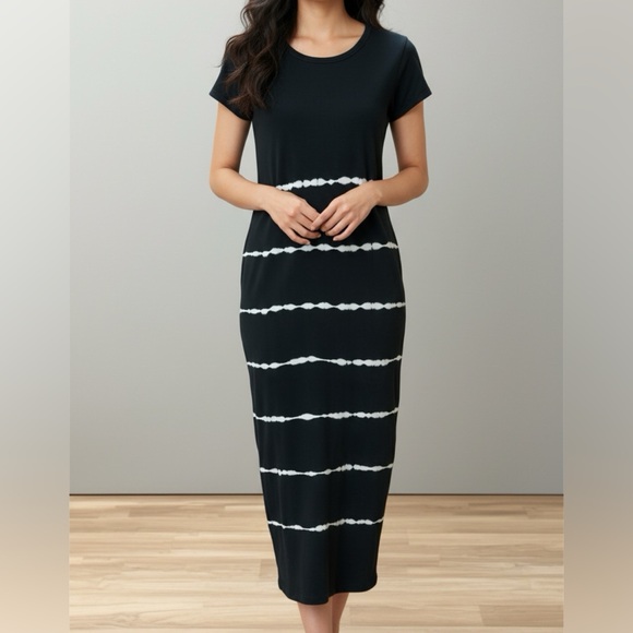 All Saints Dresses & Skirts - All Saints Black and White Knit Midi Dress